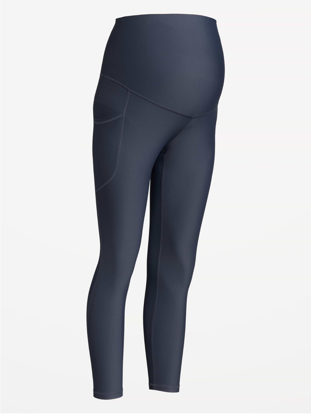 Old Navy Maternity Full-Panel 7/8 Leggings with Side Pockets - Dusk Navy -Sz M - Picture 5 of 11
